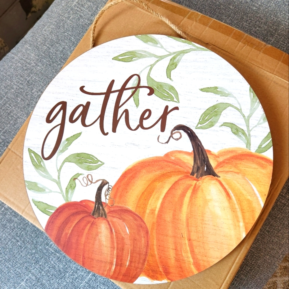 12 inch round fall sign